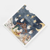 Personalisierte Christliche Weihnachten Kinderkrip Serviette (Ecke)