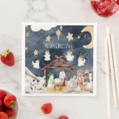 Personalisierte Christliche Weihnachten Kinderkrip Serviette (Beispiel)