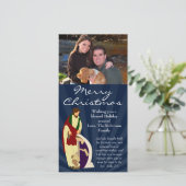 Personalisierte Christliche Weihnachtsfotokarten Feiertagskarte (Stehend Vorderseite)