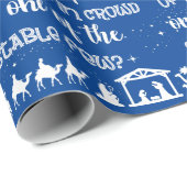 Personalisierte Christliche Weihnachtskrippe Geschenkpapier (Rolleneckpunkt)