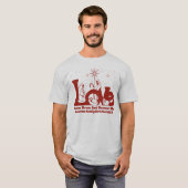 Personalisierte Christliche Weihnachtskrippe T-Shirt (Vorne ganz)