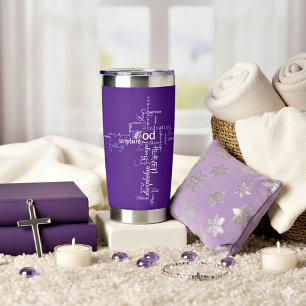 Personalisierte christliche Worte Kreuz Thermobecher