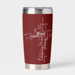 Personalisierte christliche Worte Kreuz Thermobecher