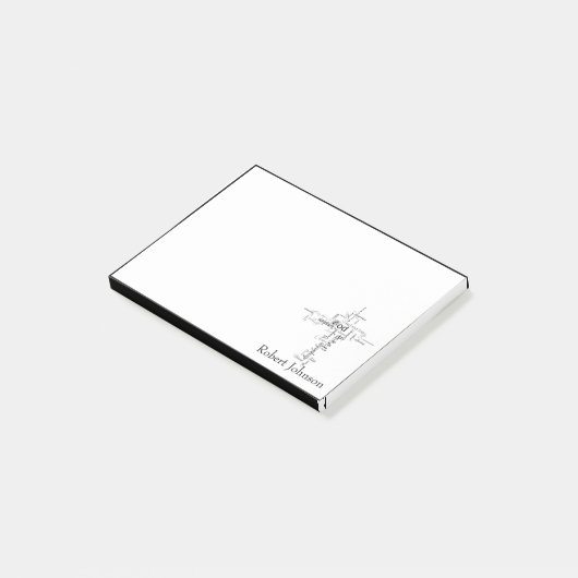 Personalisierte Christliche Wörter Post-it Klebezettel (angewinkelt)