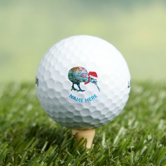 PERSONALISIERTE CHRISTMAS KIWI PAUA GOLF BALLS GOLFBALL (Insitu T-Shirt)