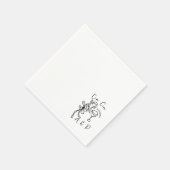 Personalisierte Cin Cin Cherub Cupid Handgezeichne Serviette (Ecke)