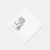 Personalisierte Cin Cin Cherub Cupid Handgezeichne Serviette (Ecke)