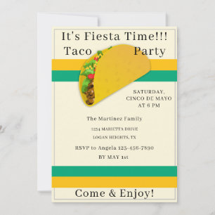 Personalisierte Cinco de Mayo-Taco-Party-Einladung Einladung