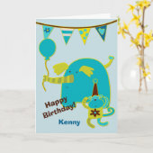 Personalisierte Circus Geburtstagskarte Karte (Gelbe Blume)