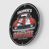Personalisierte Classic American Muscle Car Garage Große Wanduhr (Winkel)