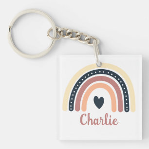 PERSONALISIERTE CLASSIC RAINBOW BOHO CHRISTLICH QU SCHLÜSSELANHÄNGER