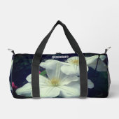 Personalisierte Clematis-Blumen Duffle Bag (Vorderseite)