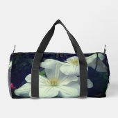 Personalisierte Clematis-Blumen Duffle Bag (Rückseite)