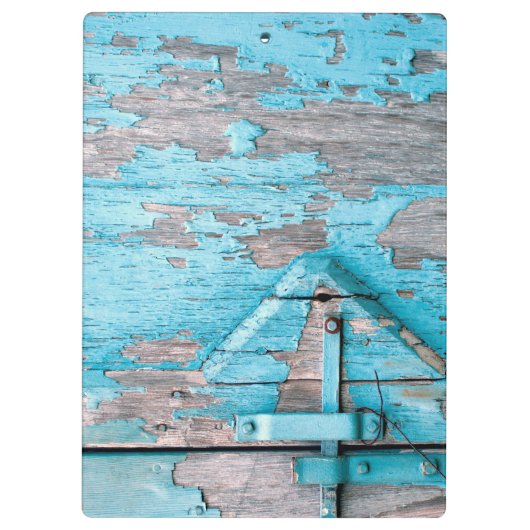 Personalisierte Clip Board Blue Wood Barn Door Sti Klemmbrett (Rückseite)