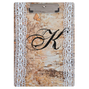 Personalisierte Clip Board Country Stall Holz Lace Klemmbrett