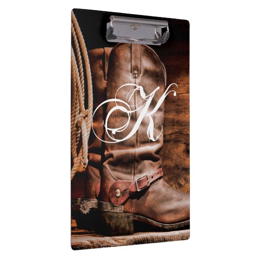 Personalisierte Clip Board Cowboy Stiefel Barn Woo Klemmbrett (Rechts)