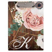 Personalisierte Clip Board Geometric Garden Rose S Klemmbrett (Vorderseite)