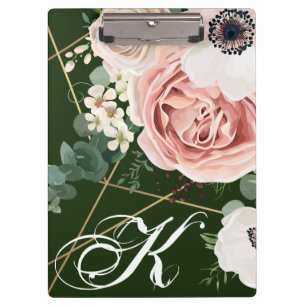 Personalisierte Clip Board Geometrische Rose Garte Klemmbrett