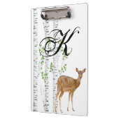 Personalisierte Clip Board Hirsch Doe Buck Wald Klemmbrett (Links)