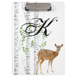 Personalisierte Clip Board Hirsch Doe Buck Wald Klemmbrett