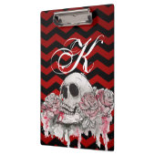 Personalisierte Clip-Board-Rose mit Zickzack bl Klemmbrett (Links)