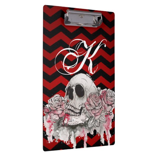 Personalisierte Clip-Board-Rose mit Zickzack bl Klemmbrett (Rechts)