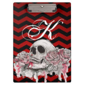 Personalisierte Clip-Board-Rose mit Zickzack bl Klemmbrett (Vorderseite)