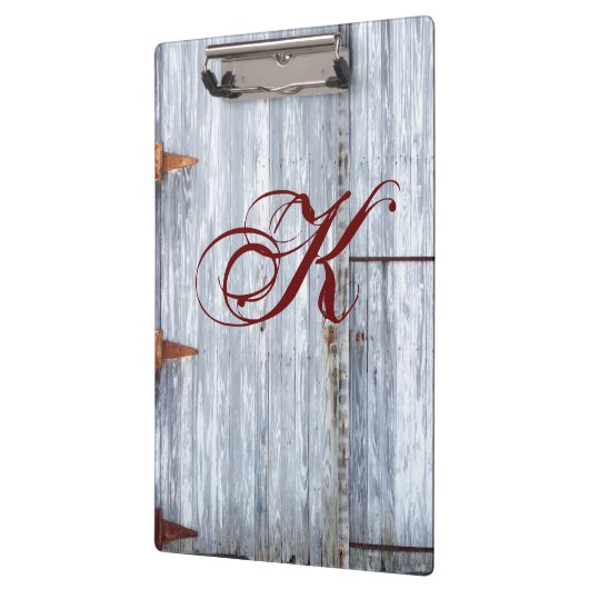 Personalisierte Clip-Board Weißwaschholz Stalltür Klemmbrett (Links)