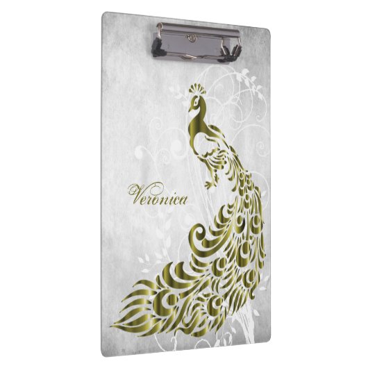 Personalisierte Clipboard für Gold Peacock Klemmbrett (Rechts)