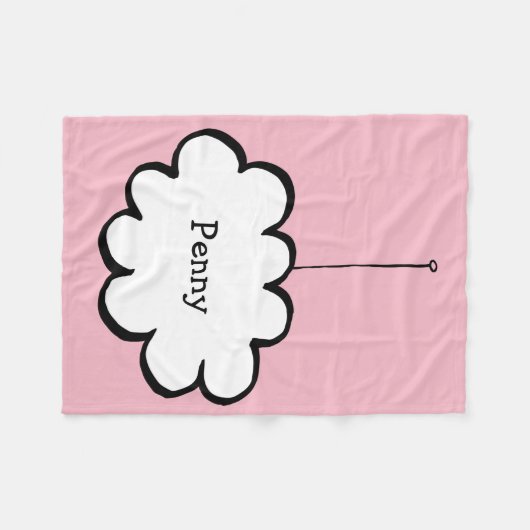 Personalisierte Cloud auf einer Zeichenfolge Fleecedecke (Vorderseite (Horizontal))