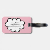 Personalisierte Cloud auf einer Zeichenfolge Gepäckanhänger (Rückseite horizontal)