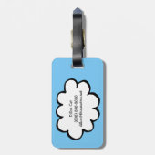 Personalisierte Cloud auf einer Zeichenfolge Gepäckanhänger (Rückseite vertikal)