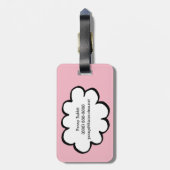 Personalisierte Cloud auf einer Zeichenfolge Gepäckanhänger (Rückseite vertikal)