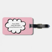 Personalisierte Cloud auf einer Zeichenfolge Gepäckanhänger (Rückseite horizontal)