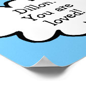 Personalisierte Cloud auf einer Zeichenfolge Poster (Ecke)