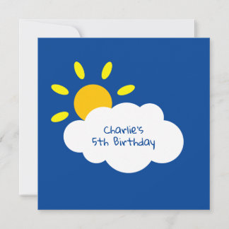 Personalisierte Cloud & Sunshine Einladung zum Geb