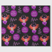 Personalisierte Clowns Geschenkpapier (Flach)