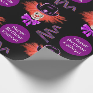 Personalisierte Clowns Geschenkpapier