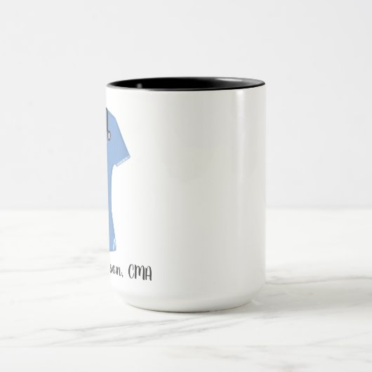 Personalisierte CMA Blue Scrubs Stethoscope Tasse (Zentrum)
