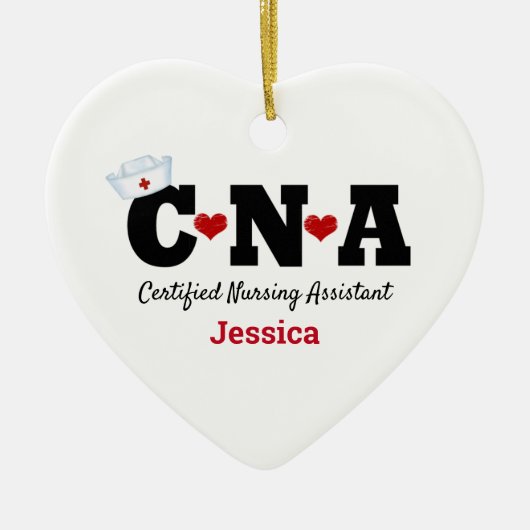 Personalisierte CNA Keramik Nurse Keramik Ornament (Vorne)