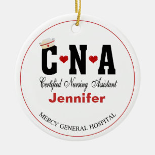 Personalisierte CNA Keramik Nurse Ornament