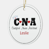 Personalisierte CNA Nurse Weihnachtsfeier Keramik Ornament (Links)