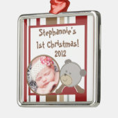 Personalisierte Cocalos-Buttons Silbernes Ornament (Links)