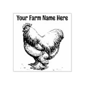 Personalisierte Cochin-Rooster-Hühnerfarm Gummistempel (Prägung)