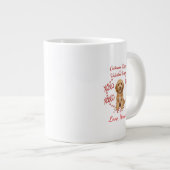Personalisierte Cockapoo Küsse zum Valentinstag Jumbo-Tasse (Vorderseite Rechts)