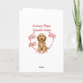 Personalisierte Cockapoo Küsse zum Valentinstag Wü Karte (Rückseite)