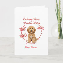 Personalisierte Cockapoo Küsse zum Valentinstag Wü