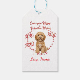 Personalisierte Cockapoo Küsse zum Valentinstagswu Geschenkanhänger