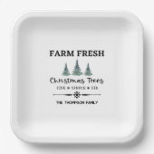 Personalisierte Cocktail-Teller der Weihnachtsbaum Pappteller (Vorderseite)