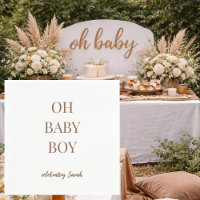 Personalisierte Cocoa-Braune Baby Boy Shower Servi